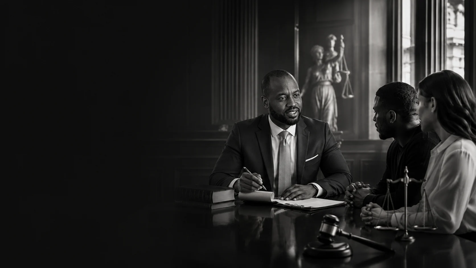 Illustrative consultation scene for civil legal matters